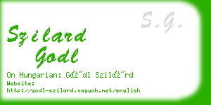 szilard godl business card